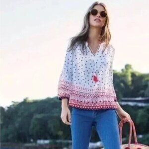 Boden Boho Tassel Tunic Top